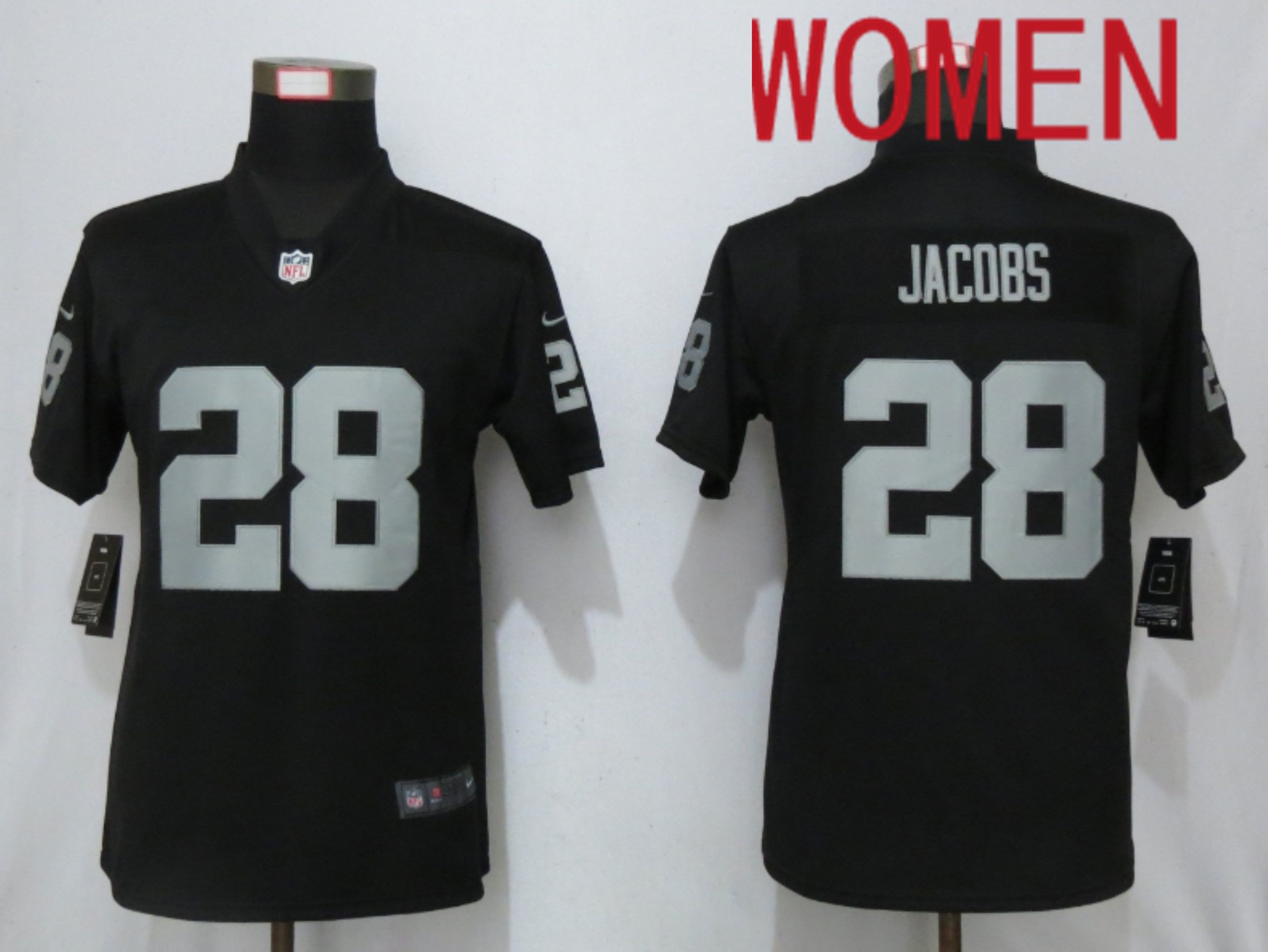 Women Oakland Raiders #28 Jacobs Nike Vapor Untouchable Limited NFL Jersey->women nfl jersey->Women Jersey